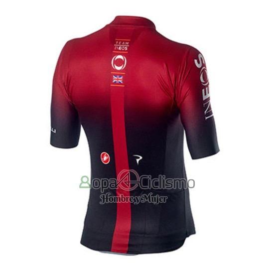 Castelli INEOS Ropa Ciclismo Culotte Corto 2019 Mangas Cortas Negro Rojo